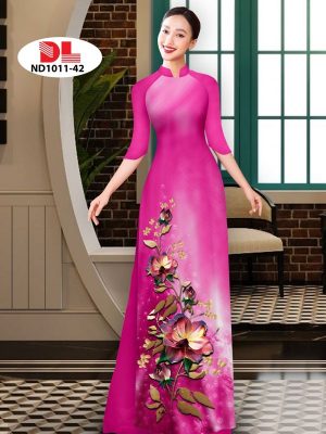 Vải Áo Dài Hoa In 3D AD ND1011 28